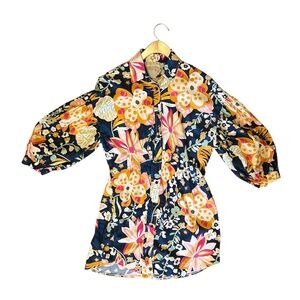 Women's Sofia Made in Italy Cotton Button Down Shirt Dress Size 12